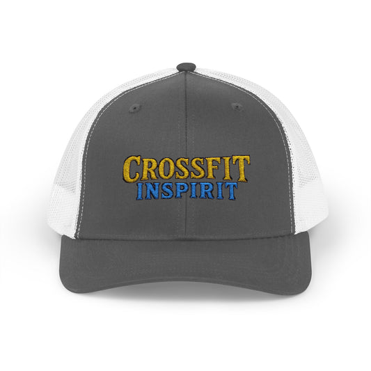 CrossFit Inspired Snapback Trucker Cap, Gym Cap, Sports Hat, Fitness Gift, Activewear Accessories, Workout Apparel